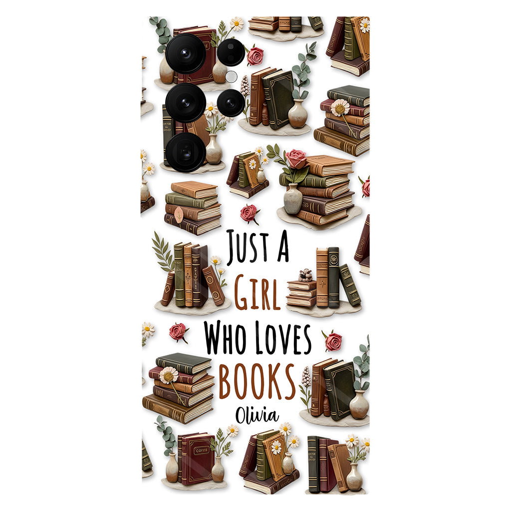 Just A Girl Who Loves Books - Personalized Book Full Print Phone Case