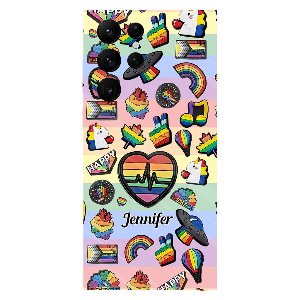 Pride Rainbow - Personalized LGBT Support Full Print Phone Case & Phone Grip