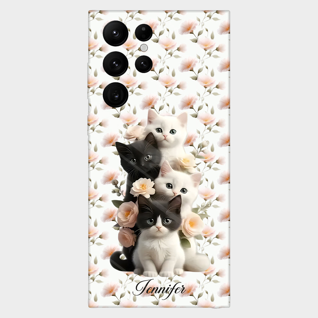 Adorables chatons - Coque de téléphone personnalisée avec motif chat intégral