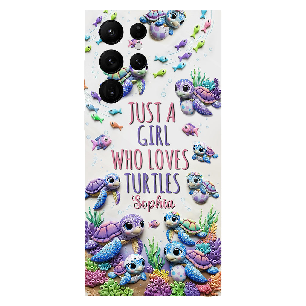 Just A Girl Who Loves Turtles - Personalized Turtle Full Print Phone Case