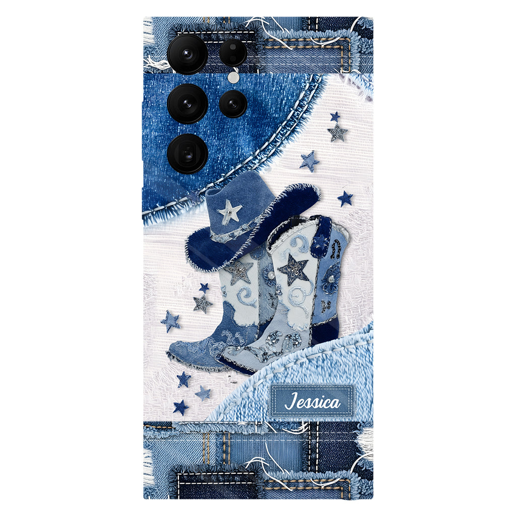 Bottes de cowgirl - Coque de téléphone personnalisée avec motif cowgirl