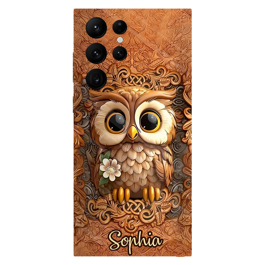 Magnifique hibou - Coque de téléphone personnalisée avec motif hibou intégral