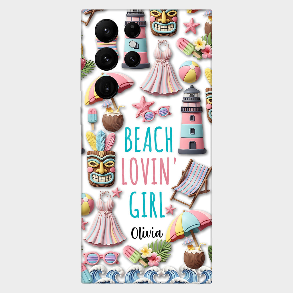 Beach Lovin' Girl - Personalized Sea Lover Full Print Phone Case