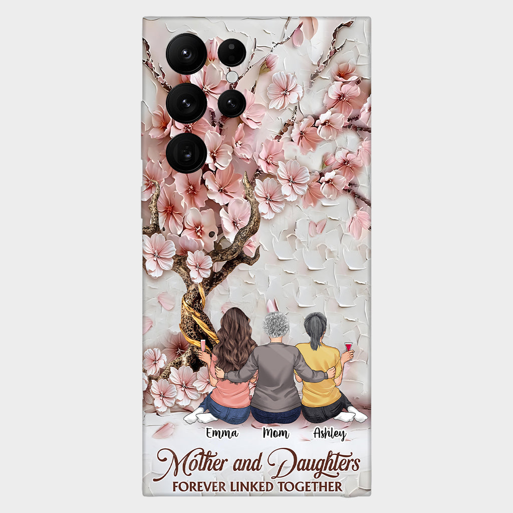 Mother And Daughters Forever Linked Together - Personalized Mother Full Print Phone Case