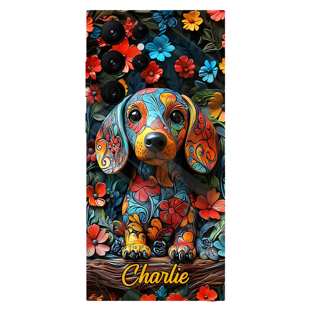 Love Dachshund - Personalized Dog Full Print Phone Case