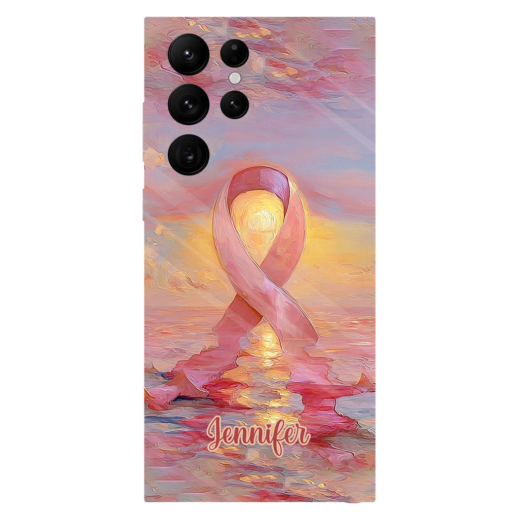 Guerrières fortes - Coque de téléphone personnalisée avec impression intégrale pour la sensibilisation au cancer du sein