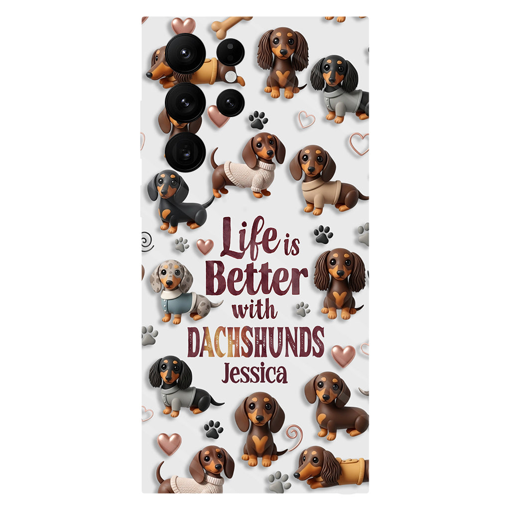 Juste une fille qui aime les chiens - Coque de téléphone personnalisée avec impression intégrale de chien