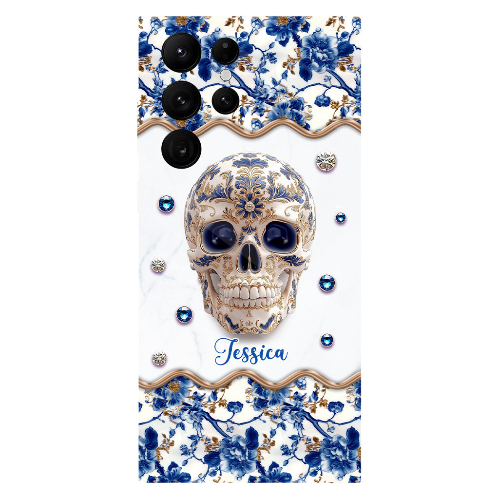 Skull Toile de Jouy - Personalized Skull Full Print Phone Case