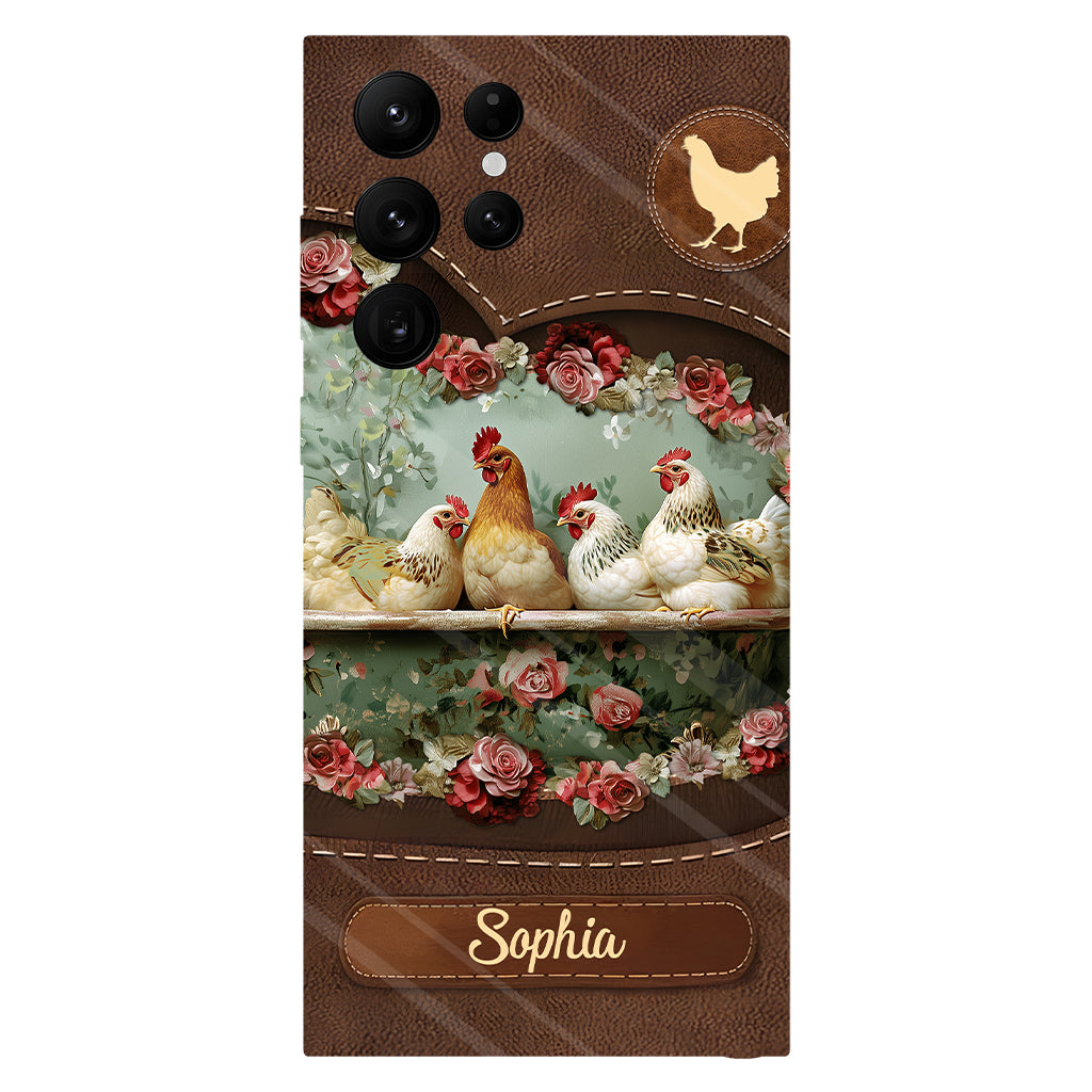 Coque de téléphone personnalisée Chicken Lady - Motif poulet intégral