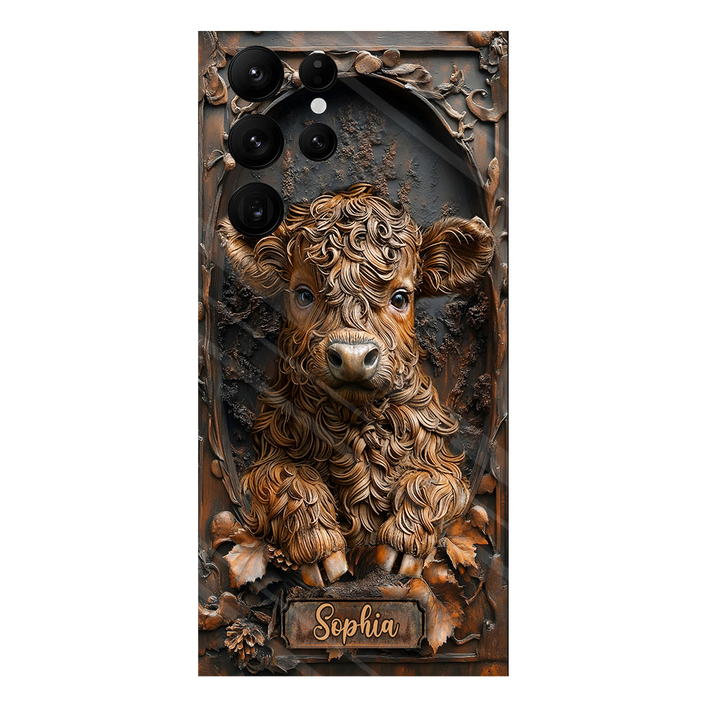 Coque de téléphone personnalisée avec imprimé intégral « Bébé vache »