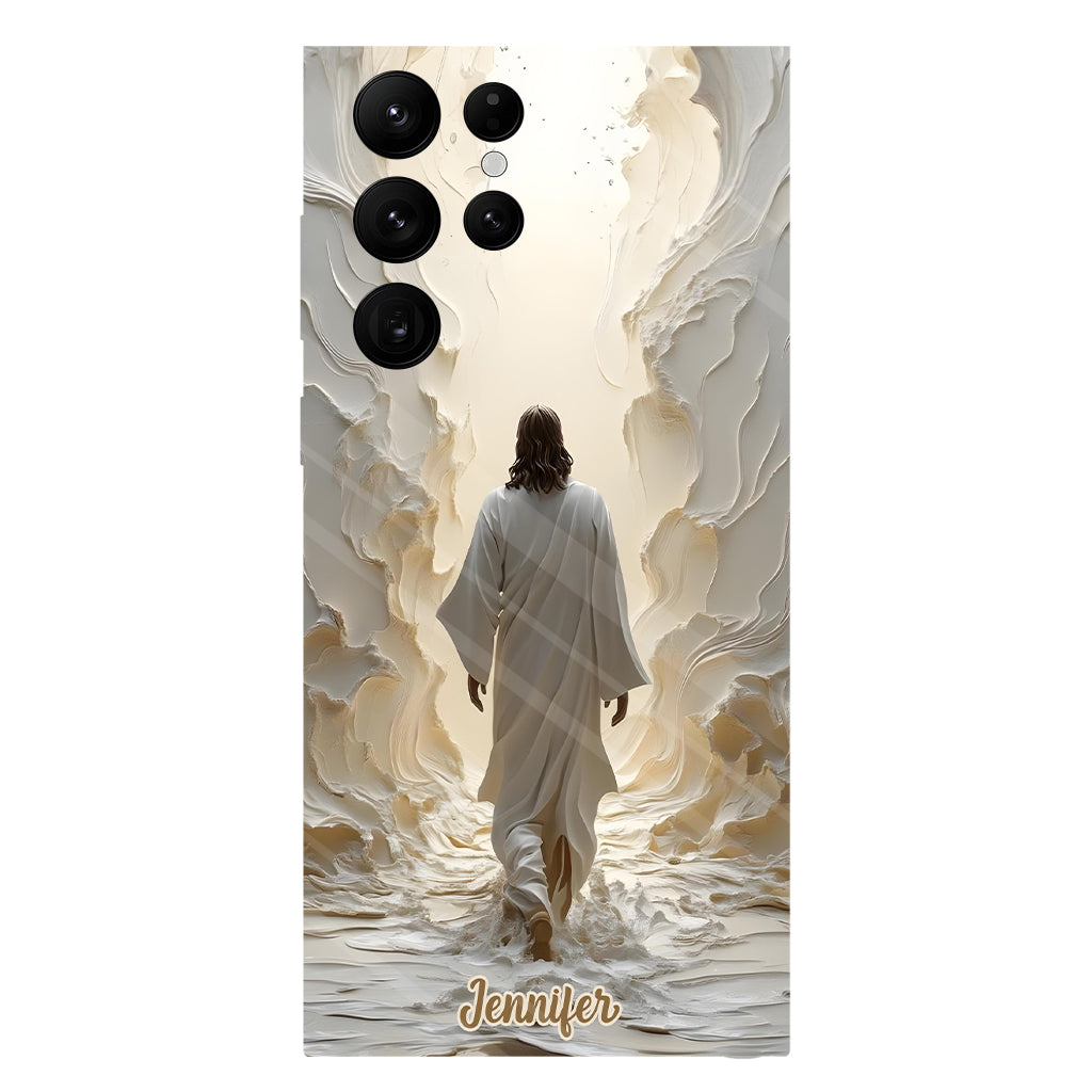 Marchez avec Dieu - Coque de téléphone personnalisée avec impression chrétienne intégrale