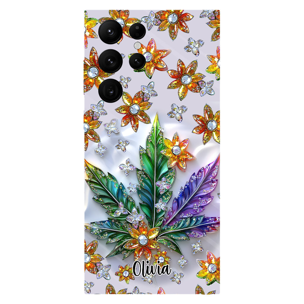 Belle feuille - Coque de téléphone personnalisée avec motif cannabis