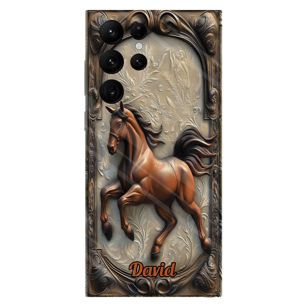 Coque de téléphone personnalisée Love Horse avec motif cheval intégral