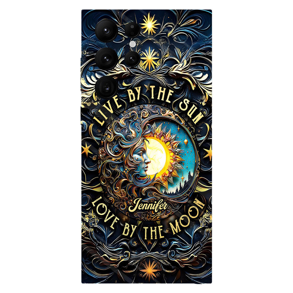 Live By The Sun Love By The Moon - Personalized Hippie Full Print Phone Case