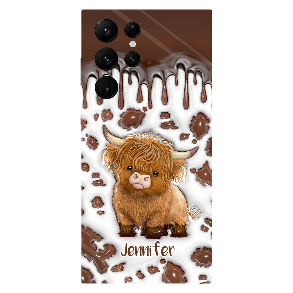 Juste une fille qui aime les vaches des Highlands - Coque de téléphone personnalisée avec impression intégrale