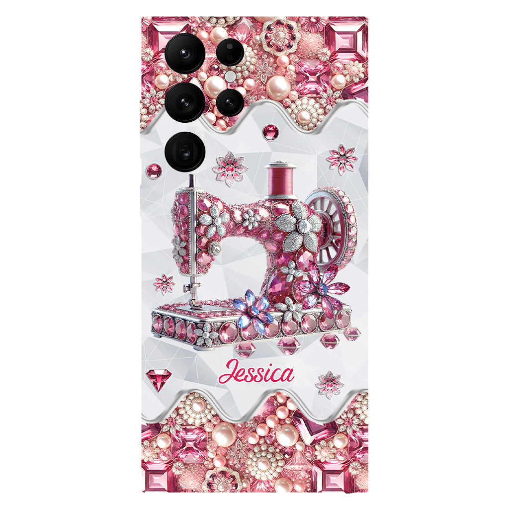 Coque de téléphone personnalisée « Juste une fille qui aime coudre » avec impression intégrale