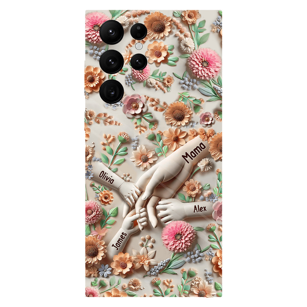 Tiens-nous la main - Coque de téléphone personnalisée avec impression intégrale pour maman