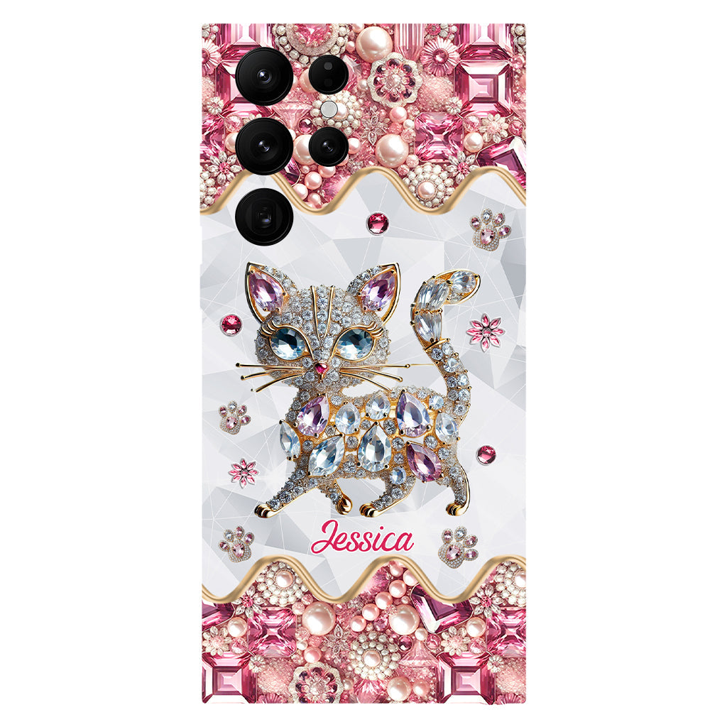 Juste une fille qui aime les chats - Coque de téléphone personnalisée avec impression intégrale de chat