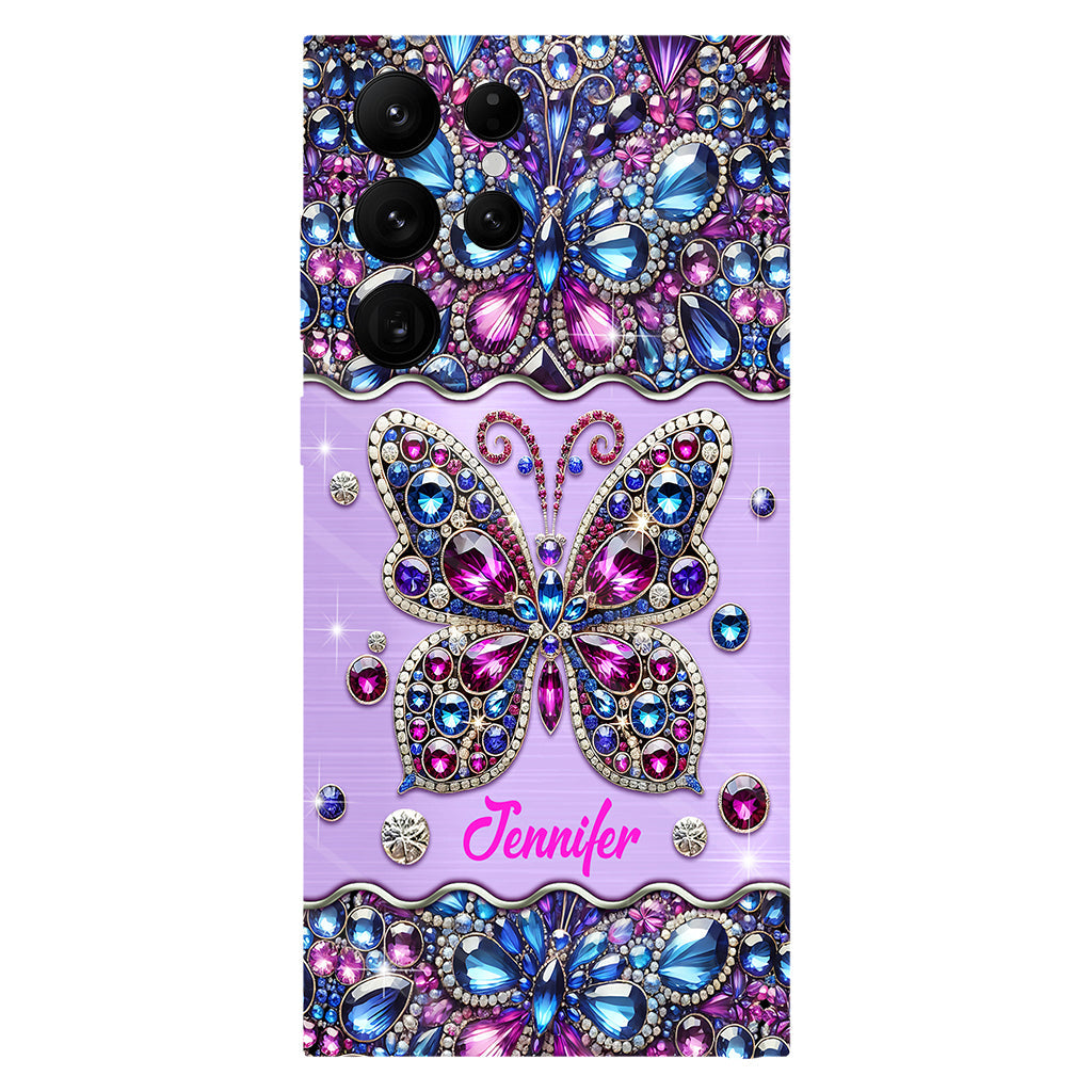 Sparkle Butterfly - Personalized Butterfly Full Print Phone Case