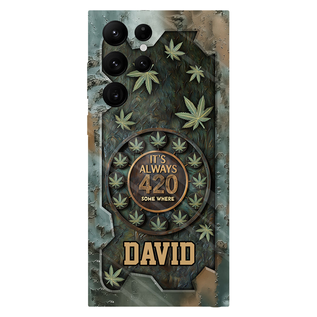 C'est toujours 420 - Coque de téléphone personnalisée avec impression intégrale sur le thème du cannabis