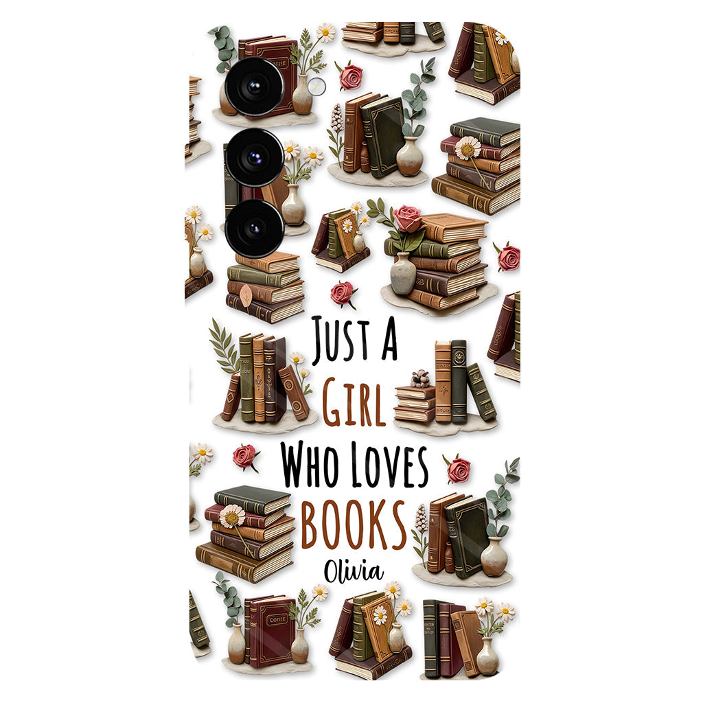 Just A Girl Who Loves Books - Personalized Book Full Print Phone Case