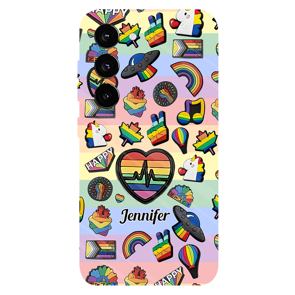 Pride Rainbow - Personalized LGBT Support Full Print Phone Case & Phone Grip