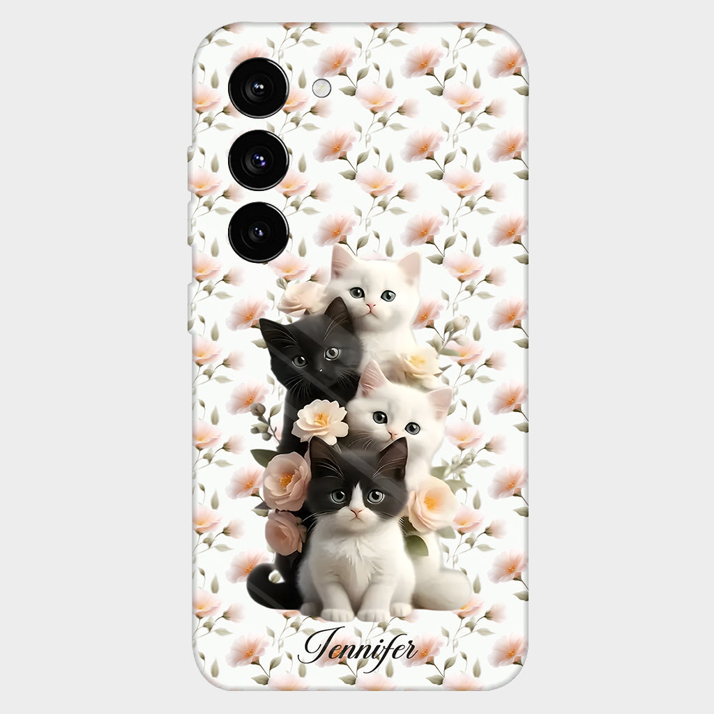 Adorables chatons - Coque de téléphone personnalisée avec motif chat intégral