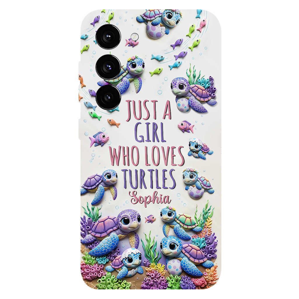 Just A Girl Who Loves Turtles - Personalized Turtle Full Print Phone Case