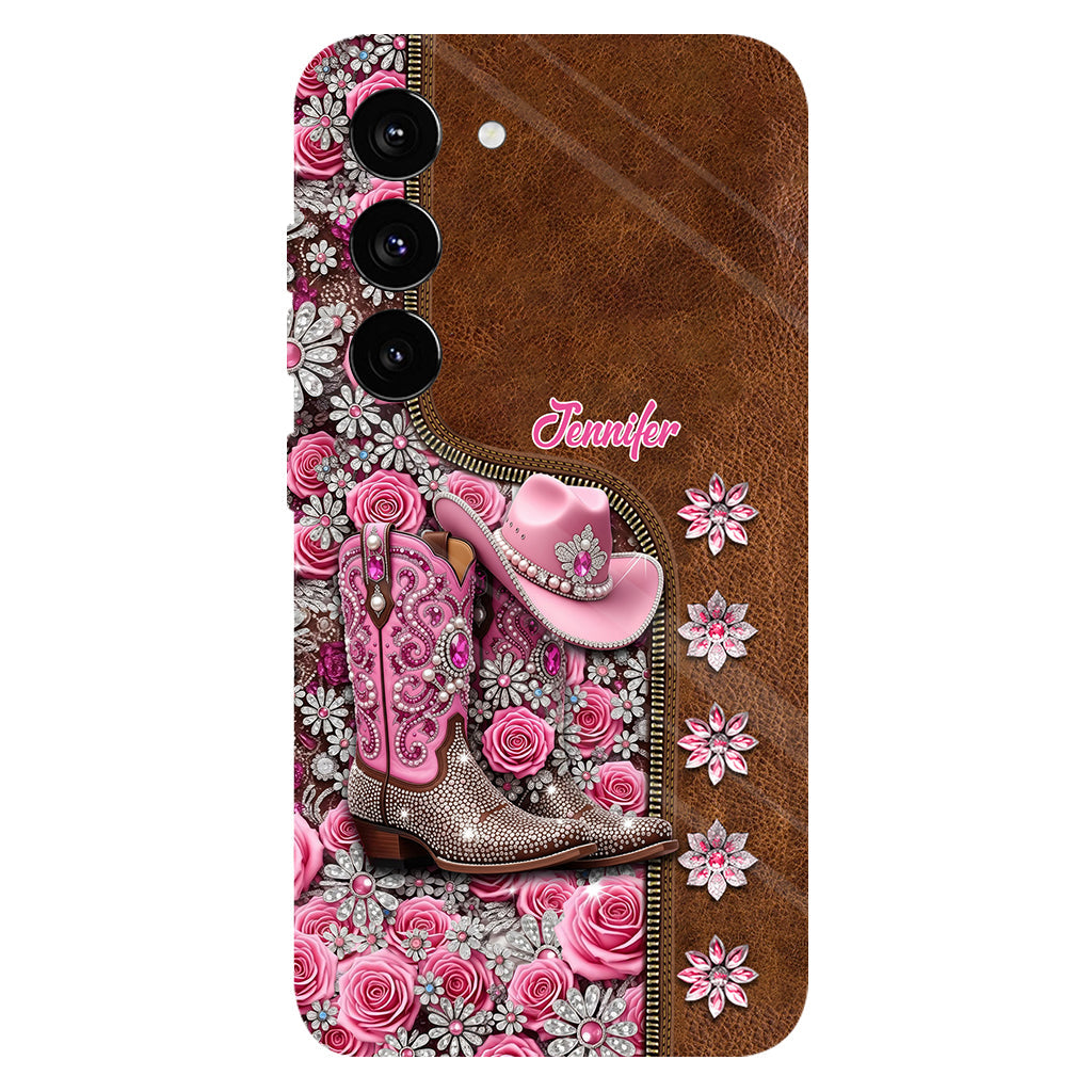 Magnifiques bottes de cowgirl - Coque de téléphone personnalisée avec motif cowgirl