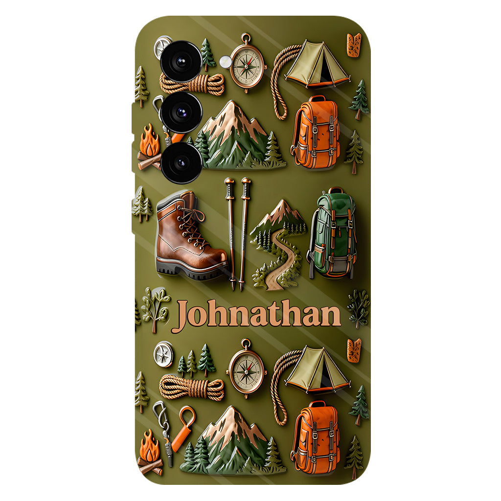 La randonnée me rend heureux - Coque de téléphone personnalisée avec impression intégrale « La randonnée me rend heureux »