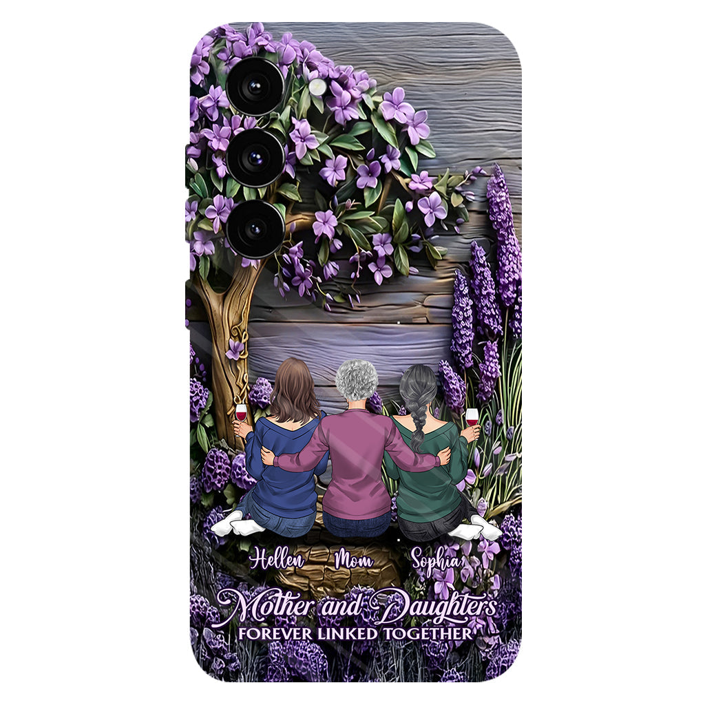 Mother And Daughters Forever Linked Together - Personalized Mother Full Print Phone Case