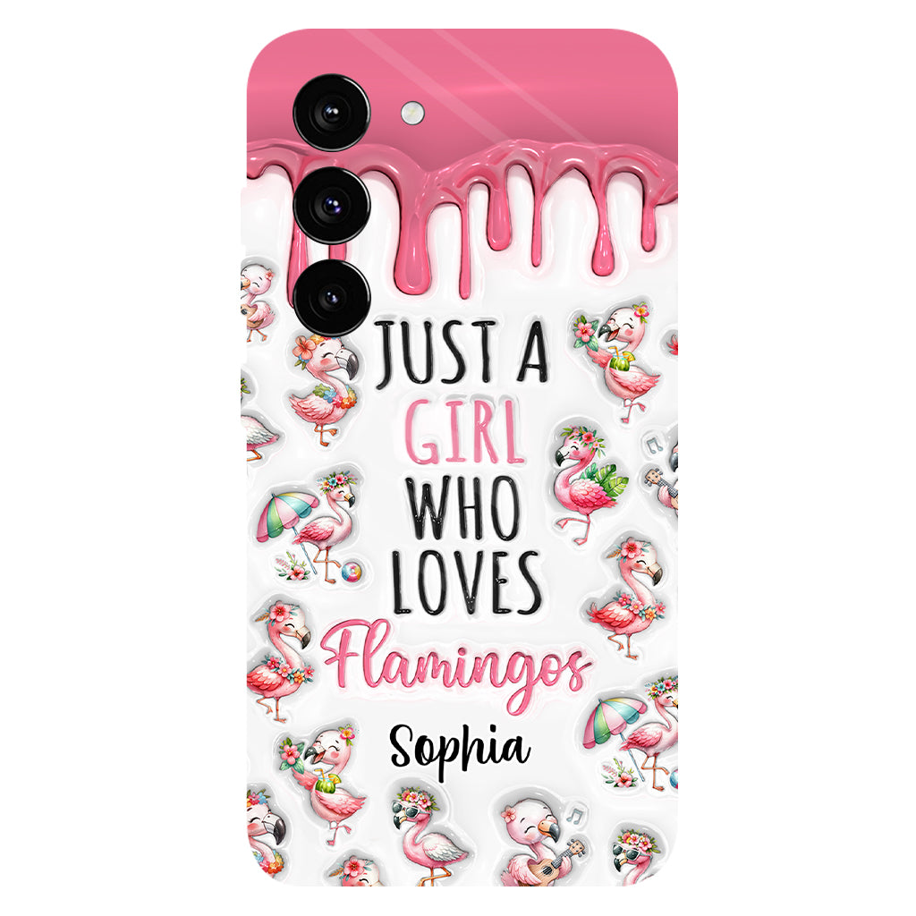 Just A Girl Who Loves Flamingos - Personalized Flamingo Full Print Phone Case