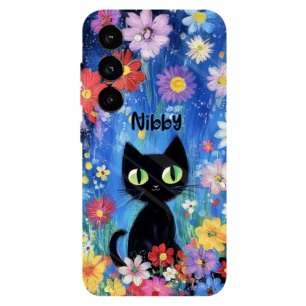 Coque de téléphone personnalisée avec motif chat noir mignon - Chat mignon