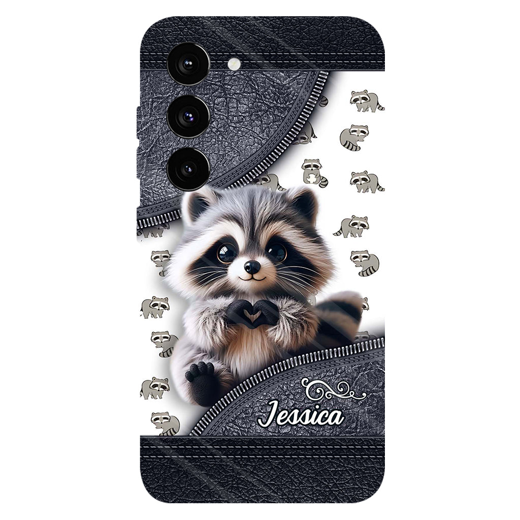 Adorable raton laveur - Coque de téléphone personnalisée avec motif raton laveur intégral