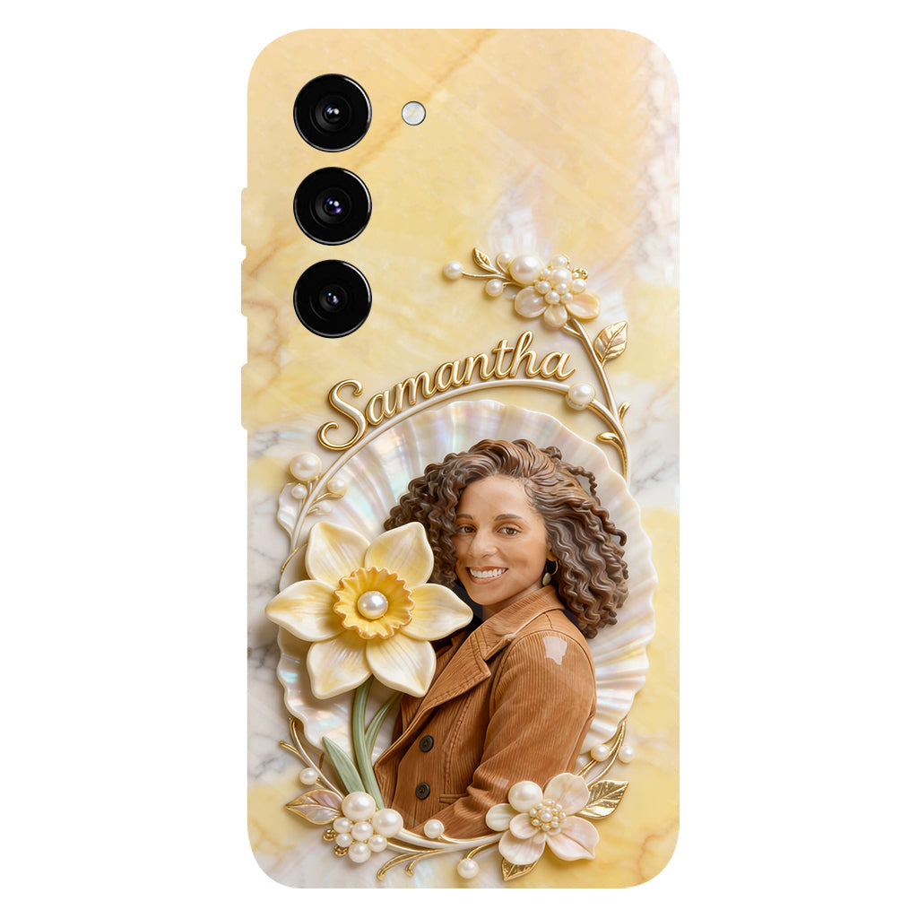 Custom Any Photo Birthmonth Flower - Personalized Self Love Full Print Phone Case