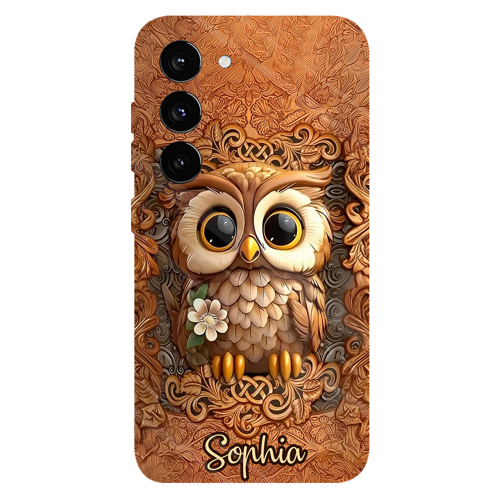 Magnifique hibou - Coque de téléphone personnalisée avec motif hibou intégral