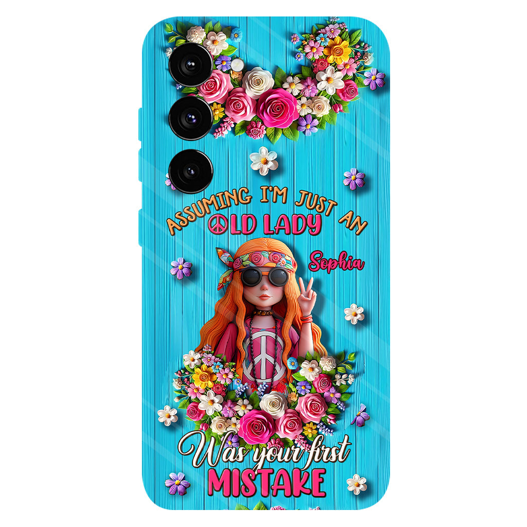 Assuming I'm Just An Old Lady Was Your First Mistake - Personalized Hippie Full Print Phone Case