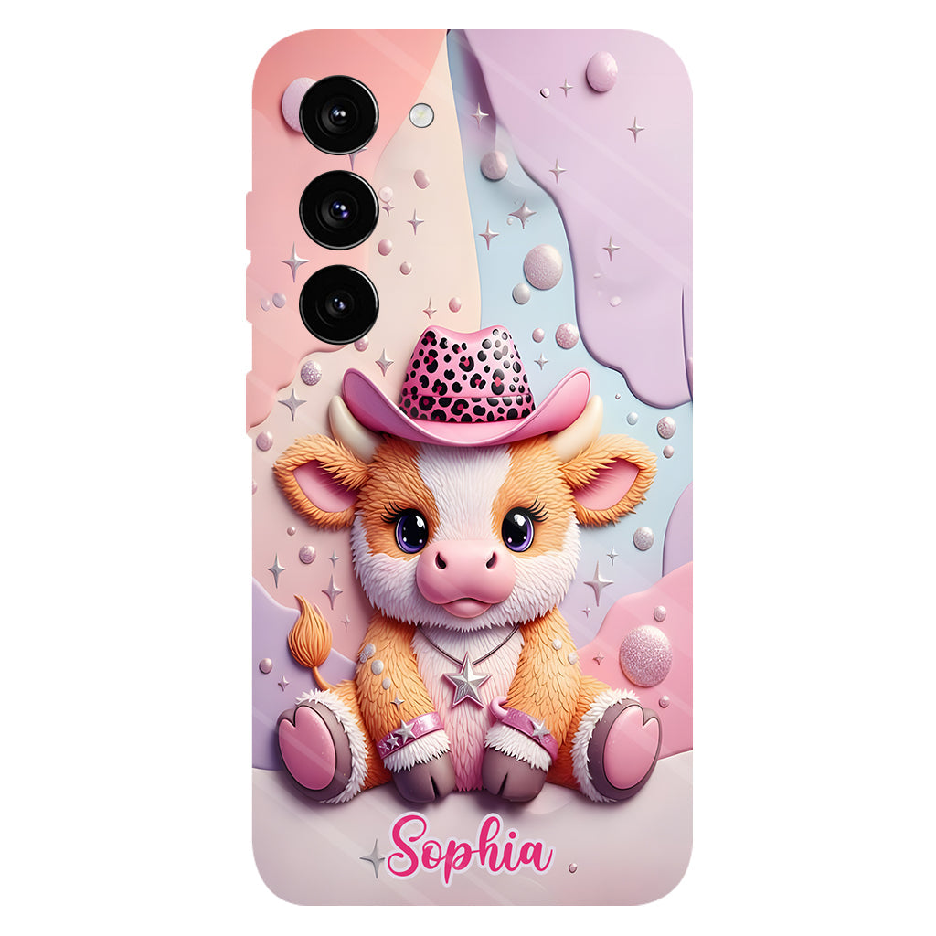 Adorable vache des Highlands - Coque de téléphone personnalisée avec imprimé intégral vache des Highlands