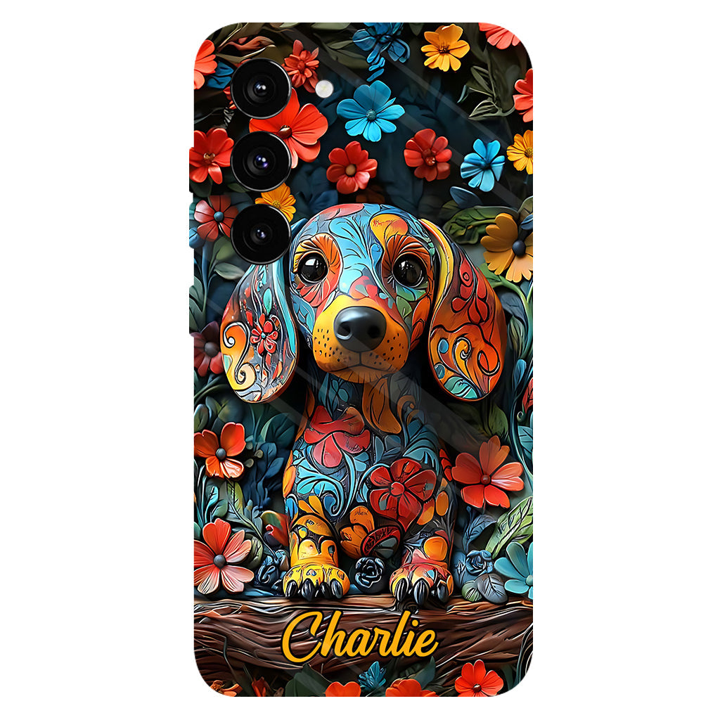 Love Dachshund - Personalized Dog Full Print Phone Case