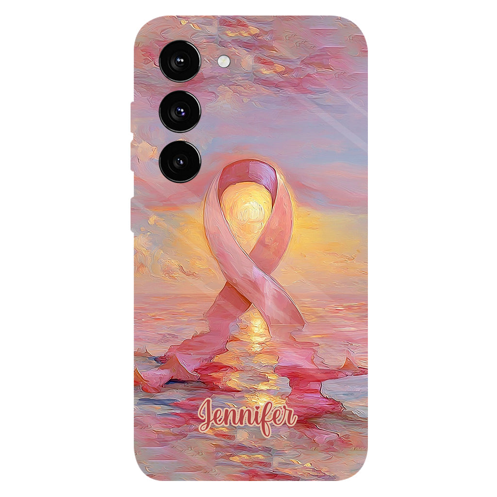 Guerrières fortes - Coque de téléphone personnalisée avec impression intégrale pour la sensibilisation au cancer du sein