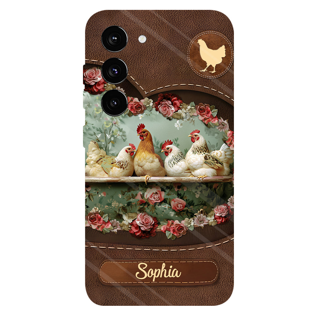 Coque de téléphone personnalisée Chicken Lady - Motif poulet intégral
