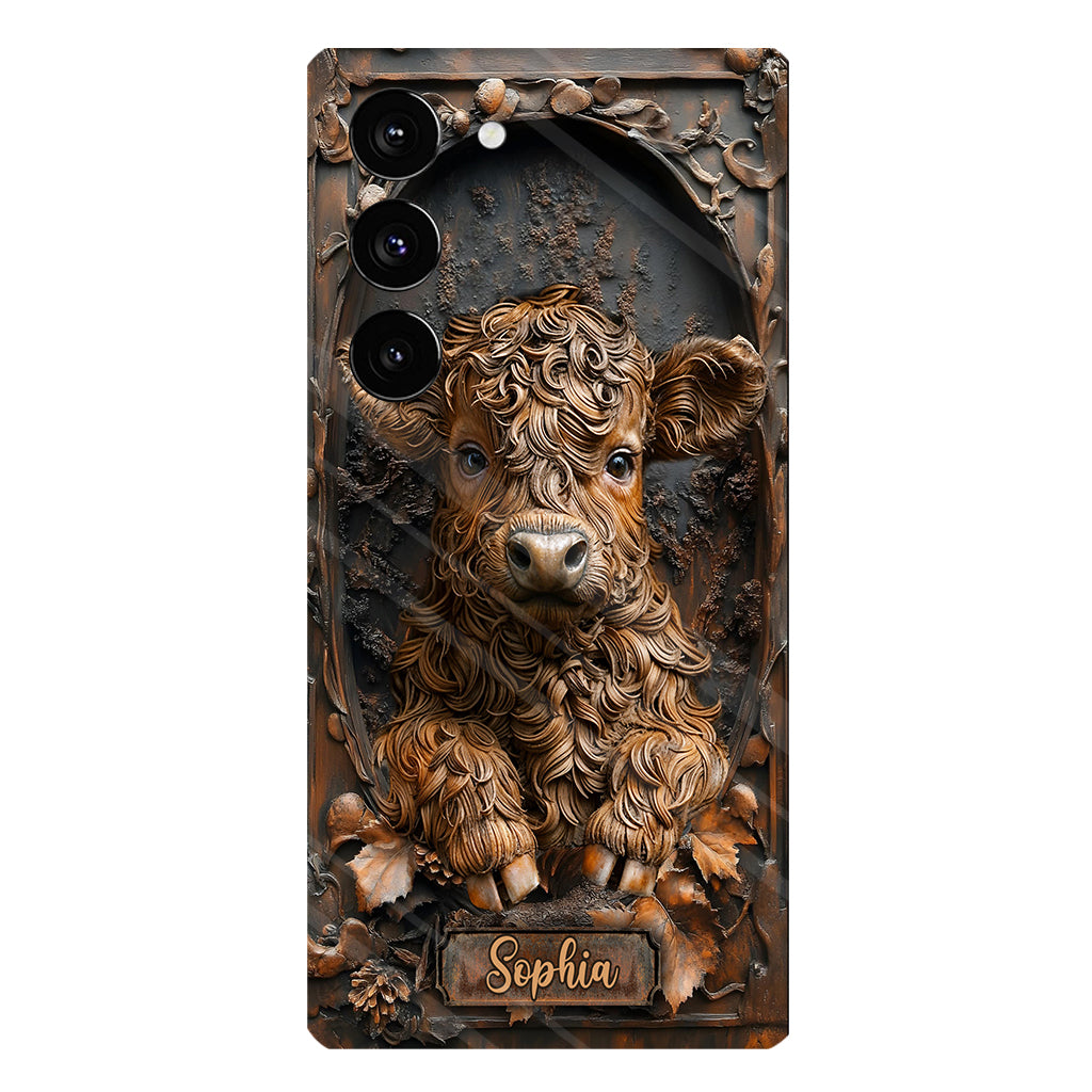 Coque de téléphone personnalisée avec imprimé intégral « Bébé vache »