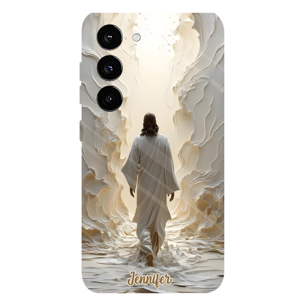 Marchez avec Dieu - Coque de téléphone personnalisée avec impression chrétienne intégrale