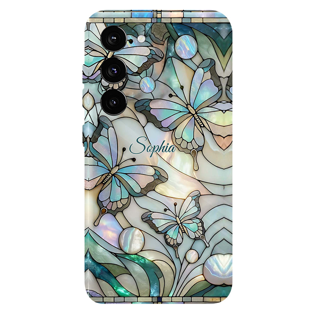 Coque de téléphone personnalisée avec motif papillons « J’adore les papillons »