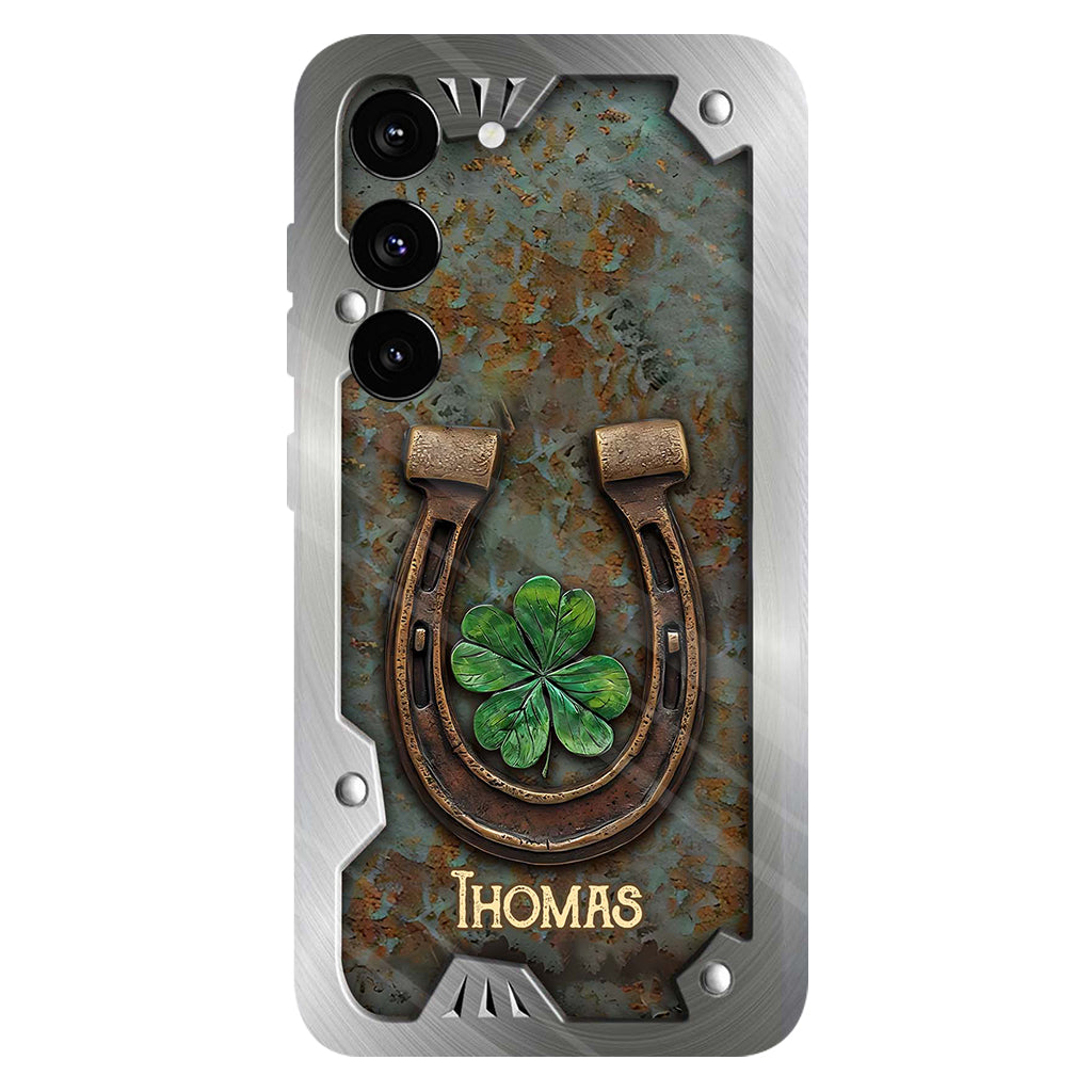 Lucky Horseshoe Shamrock - Personalized Horse Full Print Phone Case