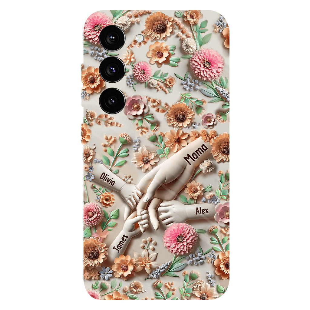 Tiens-nous la main - Coque de téléphone personnalisée avec impression intégrale pour maman