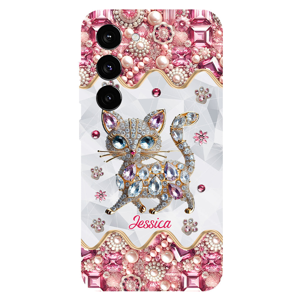 Juste une fille qui aime les chats - Coque de téléphone personnalisée avec impression intégrale de chat