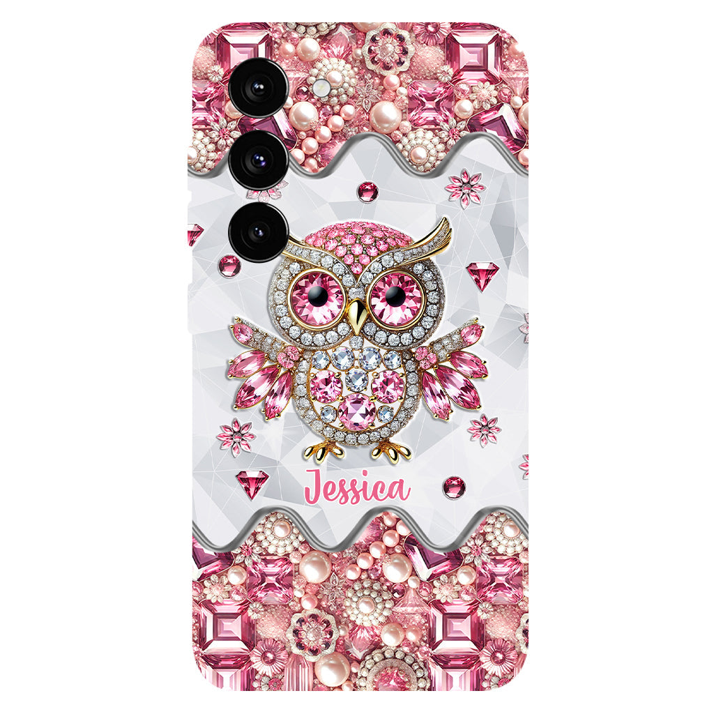 Juste une fille qui aime les hiboux - Coque de téléphone personnalisée avec motif hibou