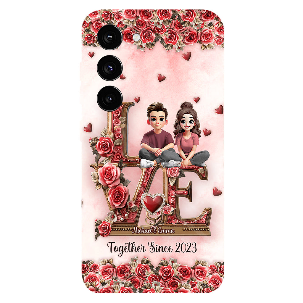 Je t'aimerai toujours - Coque de téléphone personnalisée pour couple avec impression intégrale