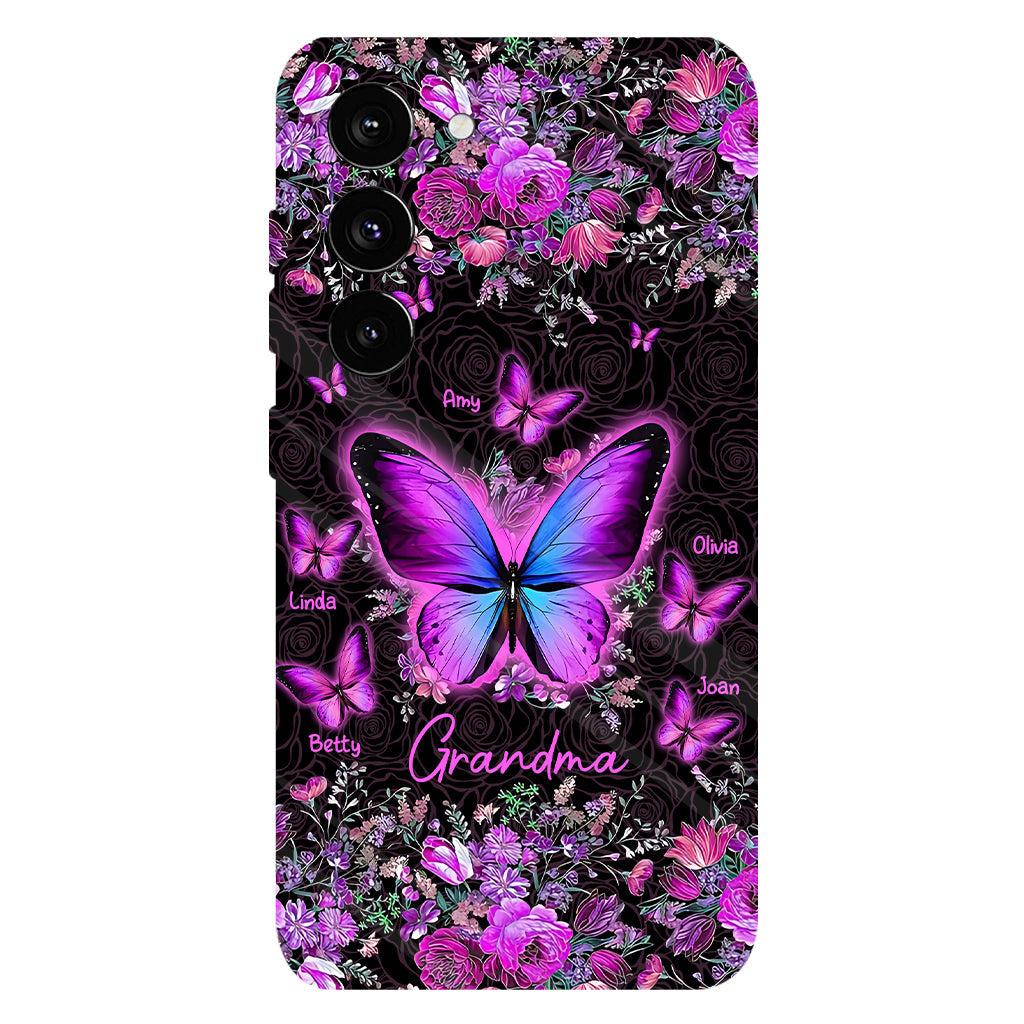 Coque de téléphone personnalisée « Papillons de grand-mère » avec impression intégrale